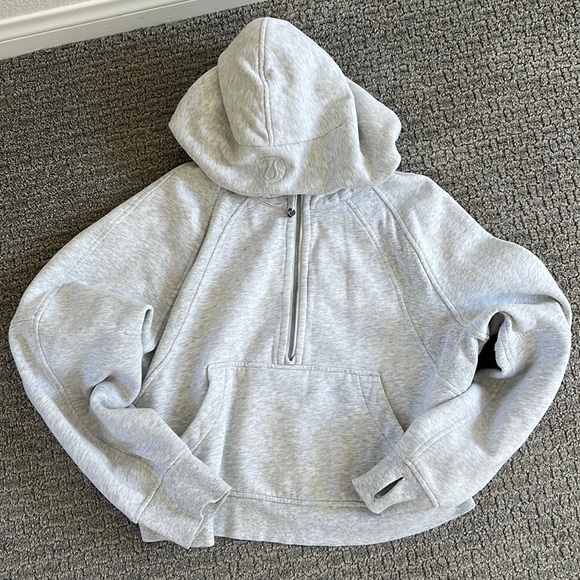 lululemon athletica Tops - Lulu Lemon Grey Scuba Hoodie
